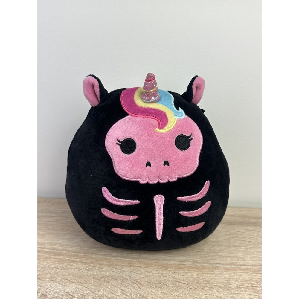 Cute original exclusive Squishmallows Sketlana the Skeleton Halloween Treat Pail